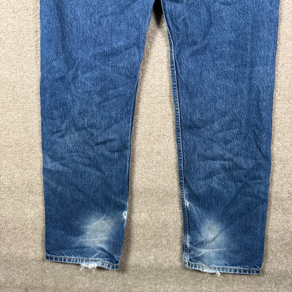 Levi's 505 Regular Fit Jeans Mens 36x34 Blue Denim Straight Leg Faded Distressed
